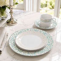 PITO Assiettes à dîner en céramique moderne de luxe en porcelaine osseuse, ensemble d'assiettes en céramique, vaisselle, ensemble d'assiettes à dîner
