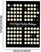Affiche Défi des 100 Positions pour Couples, Jeu d'Aventure Sexuelle, Affiche à Gratter, Positions Sexuelles, Jeu d'Amour Adulte pour Couples