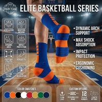 Chaussettes de basketball personnalisées, anti-ampoules, rembourrées, avec logo personnalisé, antidérapantes, pour sports d'équipe