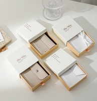 Empaque de Joyería de Lujo, Caja de Regalo de Papel con Logotipo Personalizado, Bolsa Pequeña de Terciopelo Negro, Exhibidor de Pulseras, Collares y Anillos