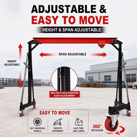Nouvelle Mini Grue Mobile à Portique Légère 1t en Acier au Carbone, Hauteur Réglable 2m-3m, Fournisseur Chinois