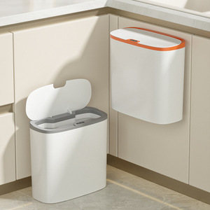 Smart Sensor Trash Can With Lid Inductive Opening For Bathroom Kitchen Toilet Minimalist Design Plastic Material - Product Image 2