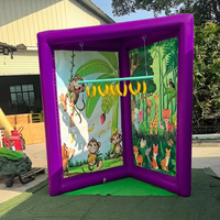 Jeu de Carnaval Gonflable en PVC Attrape-Perroquet avec Banane 2,4x2,7m – Installation Facile pour l'Entraînement de la Coordination Oeil-Main et de la Rapidité de Réaction