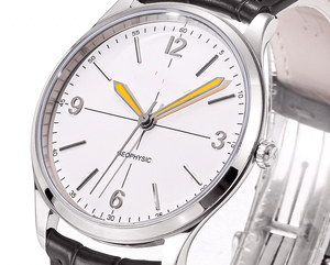 Men Automatic Mechanical Watch with Leather Strap 316L Stainless Steel Case Sapphire Crystal Luminous Business Casual Wristwatch - Product Image 2