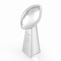 Trophée de récompense de rugby personnalisé brillant avec gravure de logo gratuite, souvenir, cadeau de réunion