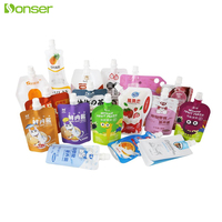 Sachet d'emballage personnalisé pour boissons liquides, jus et lait, en plastique de qualité alimentaire, avec bec verseur, pour vente en gros