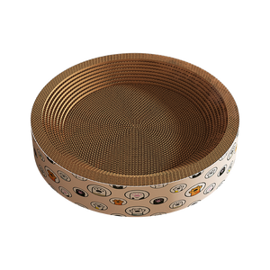 Geniş kenarlı yüksek kaliteli oluklu kağıt kedi tırmalama panosu yuvarlak kedi tırmalama tahtası - Product Image 1