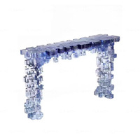 Épissage blocs de construction acrylique entrée Foyer Table dégradé lumière luxe fin vue Table
