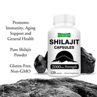 Marque privée Capsules de Shilajit de force 2000MG Compléments alimentaires pour soutenir la poudre de Shilajit pure et favoriser l'immunité