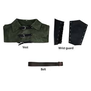 Costume da Uomo per Halloween, Gilet Senza Maniche in Stile Medievale Vintage Steampunk, Abito da Re degli Elfi MDEC-054 - Product Image 4