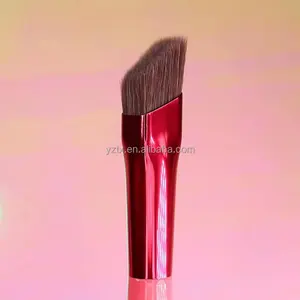 Factory Price 1PCS Flat Squared off Angled Square Eyebrow Painting Brush Low MOQ Synthetic Hair Makeup Brush for Eyebrows