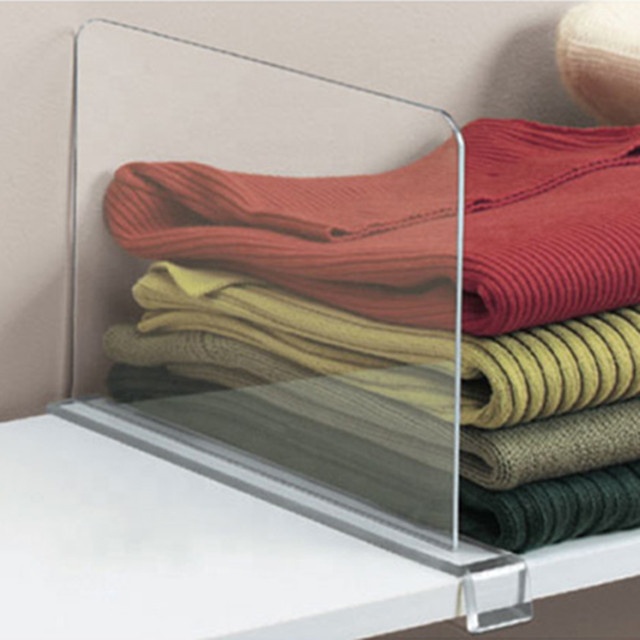 Прозрачные Акриловые разделители для шкафов HUISEN 10x7 для дома, супермаркета, библиотеки, шкафов