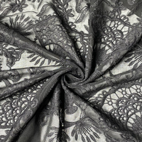 Veste en mousseline de soie polyester, vêtements pour femmes et enfants, tissu style kimono à motifs floraux, fil noir, 100%