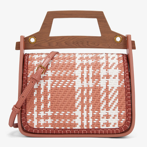 Sacs à main en cuir PU classiques pour femmes, à poignée en <span class=keywords><strong>bois</strong></span> tressée, élégants, très vendus - Product Image 2