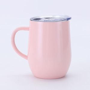 Tasse à œufs personnalisée de 12 oz avec poignée, double paroi, en acier inoxydable, isolée sous vide, créative, portable, pour le bureau, vente en gros - Product Image 5