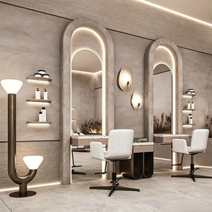 สถานีทำงานร้านตัดผม เฟอร์นิเจอร์ร้านเสริมสวย ออกแบบตกแต่งภายในร้านทำผมตามสั่ง ปรับแต่งห้องได้เต็มรูปแบบ ตกแต่งร้านค้า - Product Image 3