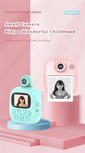 A19 Kids Instant <b>Print</b> <b>Camera</b> 24MP Zero Ink Kids Digital <b>Camera</b> 1080P 2.0 inch Display Child Selfie <b>Camera</b> Toy Pink Blue Color - Product Image 4