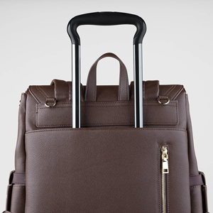 Bolsa de Pañales Multifuncional Resistente al Agua, de Cuero Vegano, Mochila de Viaje para Bebé con Cambiador y Correas para Cochecito - Product Image 6