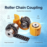 Accouplement à chaîne à rouleaux durable avec matériau forgé trempé, résistant à la chaleur et à la corrosion, économique et peu coûteux pour l'application