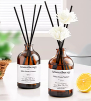 Bouteille d'aromathérapie aromatique Bouteille en verre de parfum de luxe 100ml Bouteille de diffuseur de roseau de conception de désodorisant