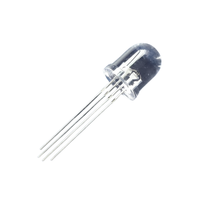 LED RVB adressable WS2812B 5V 10mm à trou traversant avec pilote intégré 0,2W dans un lentille claire/diffuse