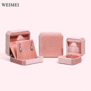 Boîte à bijoux en velours rose avec lumière LED, insert personnalisé avec logo, qualité supérieure, idéale pour pendentif, boucles d'oreilles, bague - Product Image 2