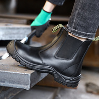 Bottes de sécurité montantes pour hommes, respirantes, antistatiques, imperméables, résistantes à l'écrasement et anti-perforation, avec embout en acier, idéales pour l'été