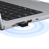 USAMS adaptor Dongle USB, penerima nirkabel Mini BT 5.3 204G WiFi Bluetooth untuk komputer