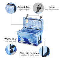 Nouvelle glacière isotherme moderne bleue et blanche de 30QT pour usage extérieur