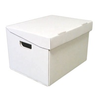 Carton ondulé empilable de taille personnalisée boîte de déménagement pliable de stockage de documents d'archives vente en gros