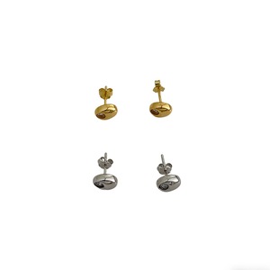 Kaiming S925 Sterling <b>Silver</b> <b>Stud</b> Earrings 24k Gold Plated Oval Geometric Everyday Wear Fine Jewelry - Product Image 5