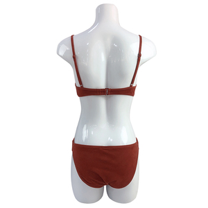 Liso aros nudo tela de franela traje de las mujeres jóvenes Suedine <span class=keywords><strong>Bikini</strong></span> - Product Image 4