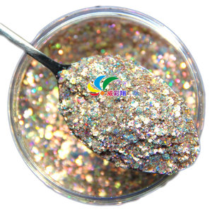Polvo de purpurina Aurora redondo no tóxico para manicura, arte DIY, 100 g - Product Image 2