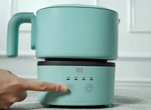 ポータブル多目的セラミックディープフライヤースクエア電気炊飯器ブラックカバーマルチカラーピザフライパン自動ガラスパワー - Product Image 2