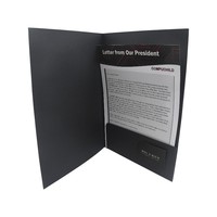 Carpeta de Presentación A4 de Papel con Impresión UV, Elegante y Sofisticada, con Ranura para Tarjetas, para Kits de Marketing Inmobiliario, Marca Latitude