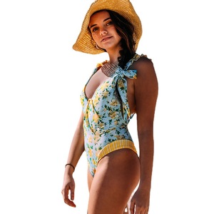 Logotipo personalizado One Piece Swimsuit Ternos De Banho Baratos Mulheres Profundo v Alta Qualidade Maillot Maillot Sólidos Swimwear Brasileiro Monokini - Product Image 5
