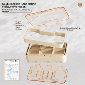 กล่องเก็บยาเสริมอาหารแบบฟรี กล่องยาประจำสัปดาห์ กล่องจัดยาเม็ด - Product Image 4
