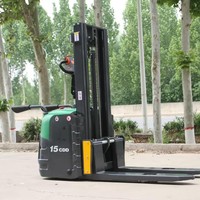 Gerbeur électrique compact 1,5 T avec moteur AC, batterie longue durée pour entrepôts à allées étroites et commerce de détail