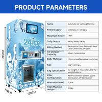 Máquina Expendedora de Hielo en Bolsas Totalmente Automática, Certificada por CE y ETL, para Gasolineras y Parques Comerciales, con Agua de Ósmosis Inversa