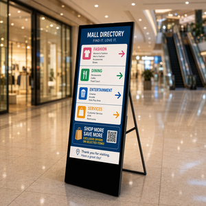 Pantalla LCD de <span class=keywords><strong>32</strong></span>, 43 y 49 Pulgadas, Reproductor de Publicidad Digital con Soporte de Pie para Interiores, para Promoción en Pasillos de Centros Comerciales - Product Image 1