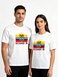 Camiseta de Campaña Elecciones 2026 de Ecuador, Personalizada con la Bandera de Ecuador, Estampado del Escudo de Armas, Poliéster, Camiseta Promocional Electoral - Product Image 5