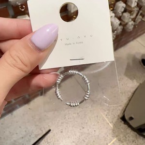 Nyu Nyu S925 Sterling Silver Twisted Wavy Knot <b>Ring</b> Adjustable <b>Opening</b> Unisex Everyday Wear - Product Image 1