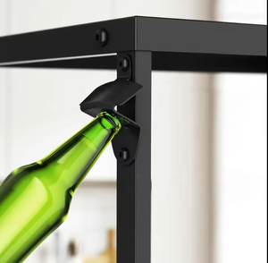 Стеллаж для ящиков с напитками с металлическими сетчатыми полками, для 2 ящиков, малая полка для напитков с регулируемыми ножками - Product Image 5