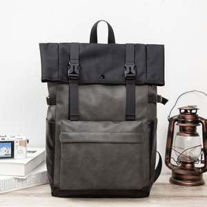 Sac à dos de sport imperméable en cuir PU avec logo personnalisé, sac pour ordinateur portable pour hommes, sac d'école, sac à dos tendance pour le collège - Product Image 3