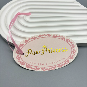 Pink Eco-Friendly Swing Labels Custom Logo Hanging <b>Tags</b> (Paper Hot Stamping Embossed/Printed Finish Washable) for Clothing - Product Image 2