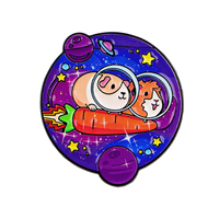 Broche astronaute mignonne en émail pour cochon d'Inde, idéale pour badges, sacs à dos, vêtements, accessoires, bijoux amusants, cadeaux pour amis