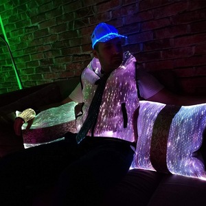 Gorra <span class=keywords><strong>de</strong></span> Béisbol <span class=keywords><strong>de</strong></span> Fibra Óptica Luminosa LED que Cambia <span class=keywords><strong>de</strong></span> Color, Modos <span class=keywords><strong>de</strong></span> Destello Multicolor, Accesorio <span class=keywords><strong>de</strong></span> Disfraz para Halloween y Fiestas Rave - Product Image 3