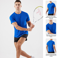 Vente en gros de t-shirts pour hommes à logo personnalisé, coupe classique, de haute qualité, à manches courtes, décontractés, compressés, respirants et à séchage rapide
