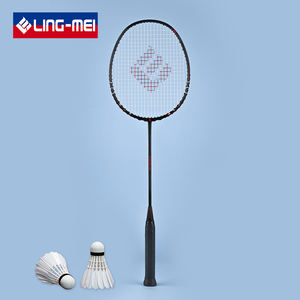 Raquette de <span class=keywords><strong>badminton</strong></span> en fibre de carbone de haute qualité avec cadre d'amphithéâtre et matériau PU Grip - Product Image 1