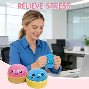 Custom Color Glitter Dumpling Squishies Soft Slow Rebound Sensory Squeeze Toy Relief Anxiety <b>Fidget</b> Stress Ball Office Gifts - Product Image 5